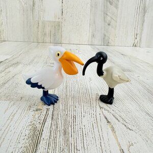 Bluey PELICAN Figure White Beach Bird and SHAUN Emu White Ibis Lot NEW